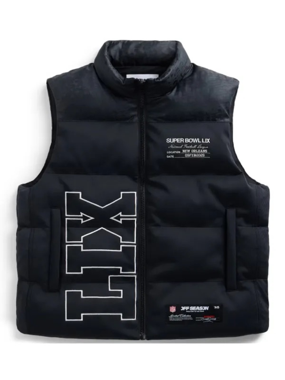 NWT Unisex Off Season Super Bowl LIX Limited Edition Puffer Vest